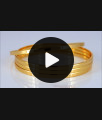 BR1609-2.4 Simple Plain Gold Plated Set Of Four Bangles For Daily Wear