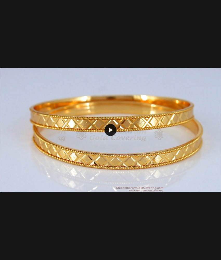 BR1613-2.6 Simple Wear Gold Plated Bangles Design Collections