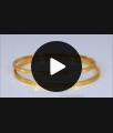 BR1614-2.4 Thin Gold Plated Plain Bangles For Daily Wear