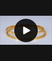 BR1614-2.6 Thin Gold Plated Plain Bangles For Daily Wear