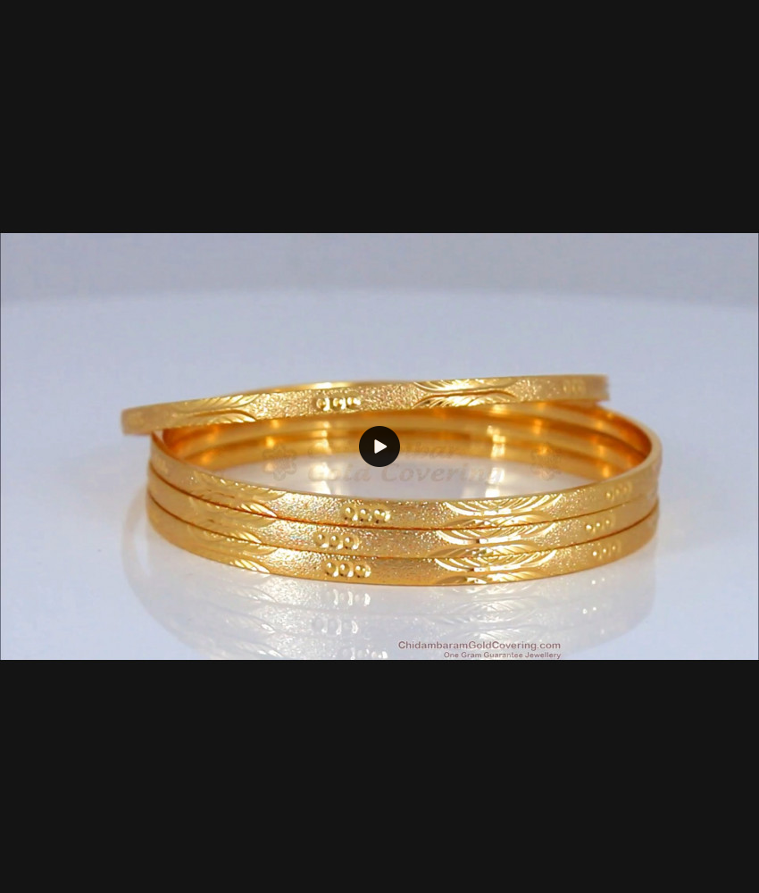 BR1619-2.4 Daily Wear One Gram Gold Bangles Set Of Four Collection