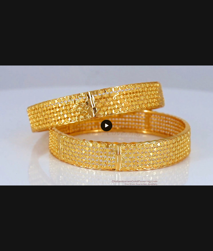 BR1630-2.8 One Gram Gold Kada Bangles For Function wear