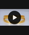 BR1631-2.8 Trendy Gold Bangles One Gram Gold South Indian Jewelry 