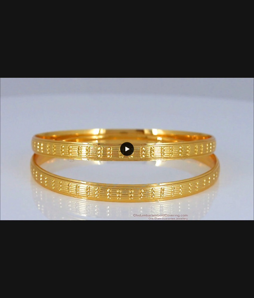 BR1631-2.4  Trendy Gold Bangles One Gram Gold South Indian Jewelry 