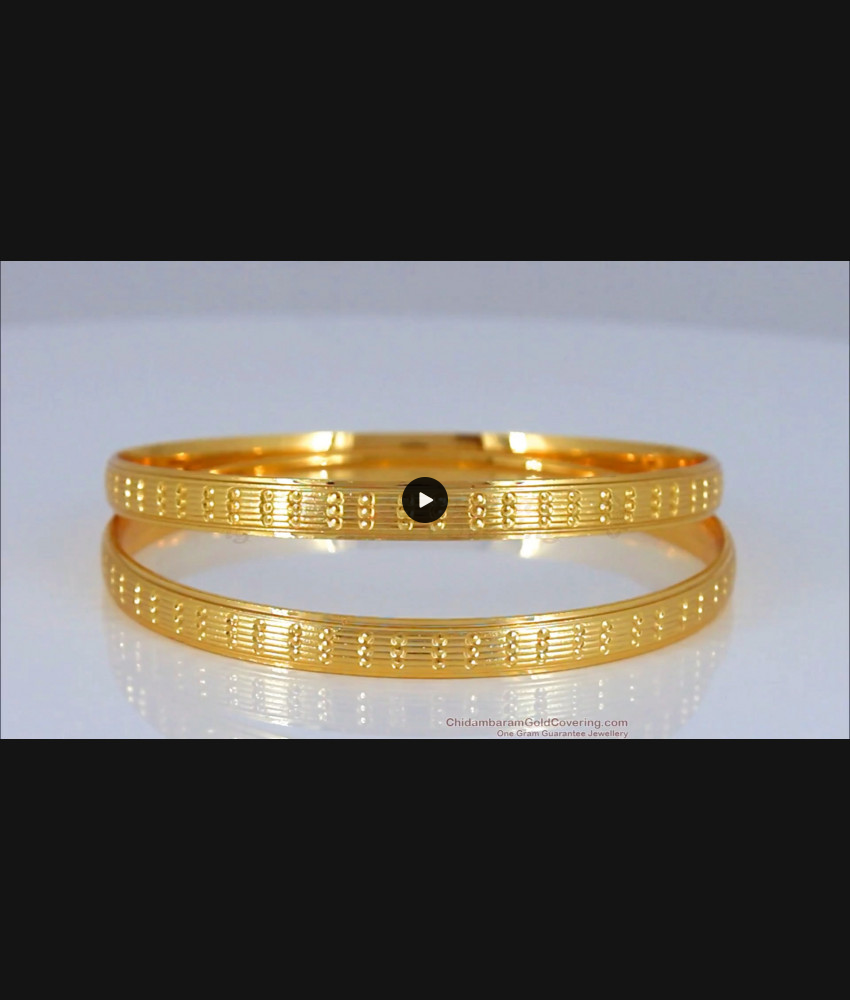 BR1631-2.6 Trendy Gold Bangles One Gram Gold South Indian Jewelry 