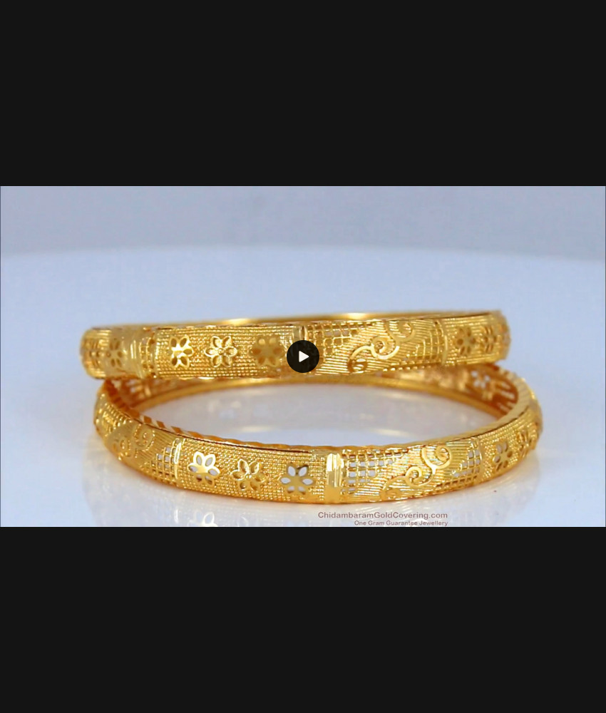 BR1633-2.6 New Gold Bangles For Womens Party Wear Collections