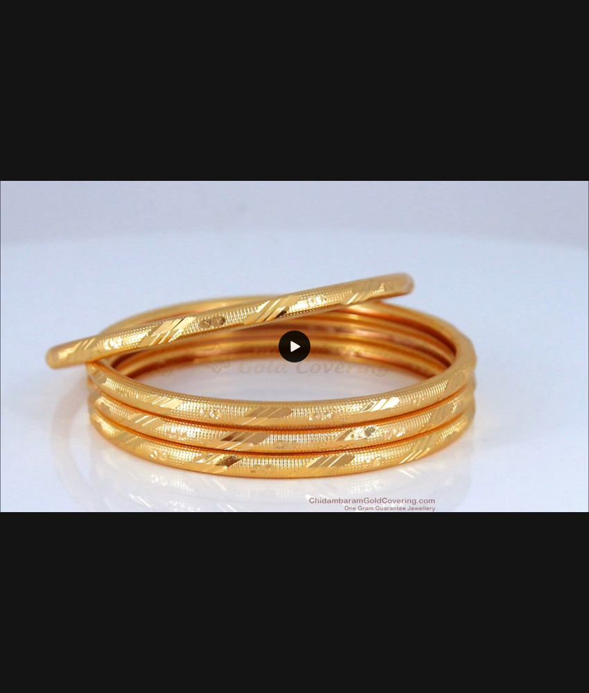 BR1636-2.4 Daily Wear Gold Bangles Set Of Four Womens Collection