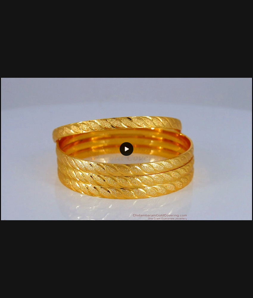 BR1641-2.8 Traditional Gold Bangles Set Of Four Daily Wear Collection