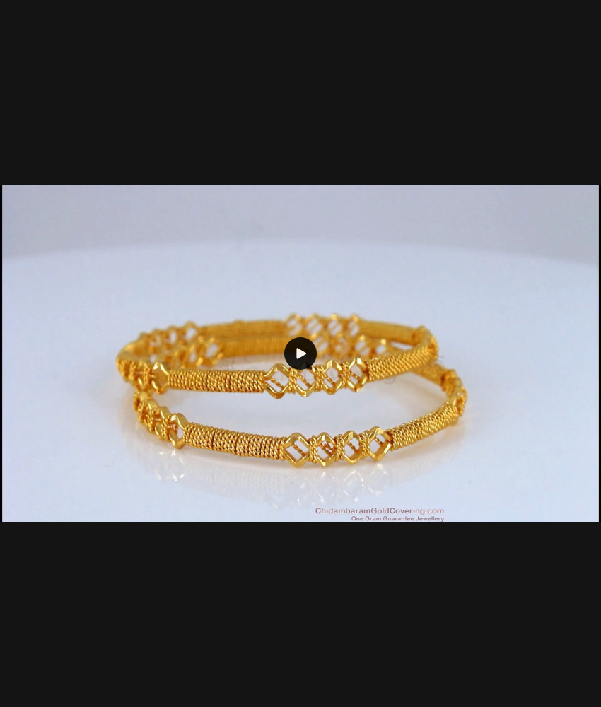 BR1642-2.10 Unique Gold Bangles For Womens Daily Wear Collections