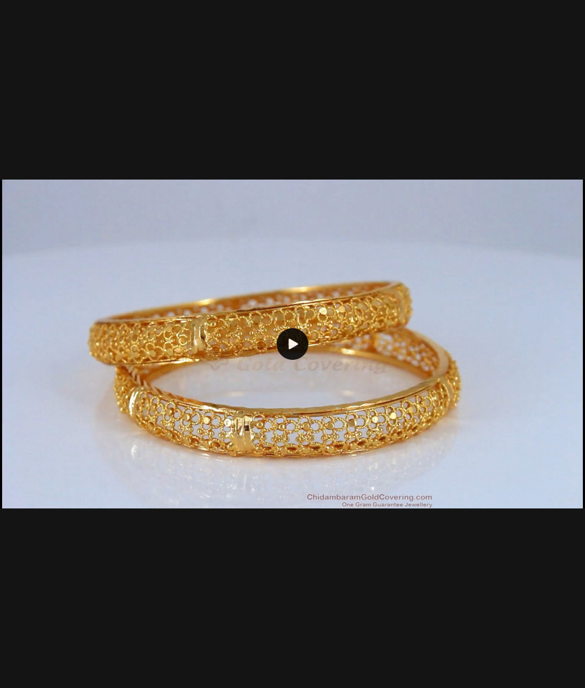 BR1646-2.6 One Gram Gold Bangles Daily Wear Collections For Womens