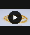 BR1655-2.4 Simple And Elegant Gold Bangles South Indian Jewelry