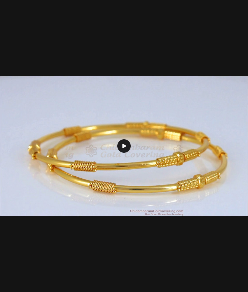 BR1655-2.4 Simple And Elegant Gold Bangles South Indian Jewelry