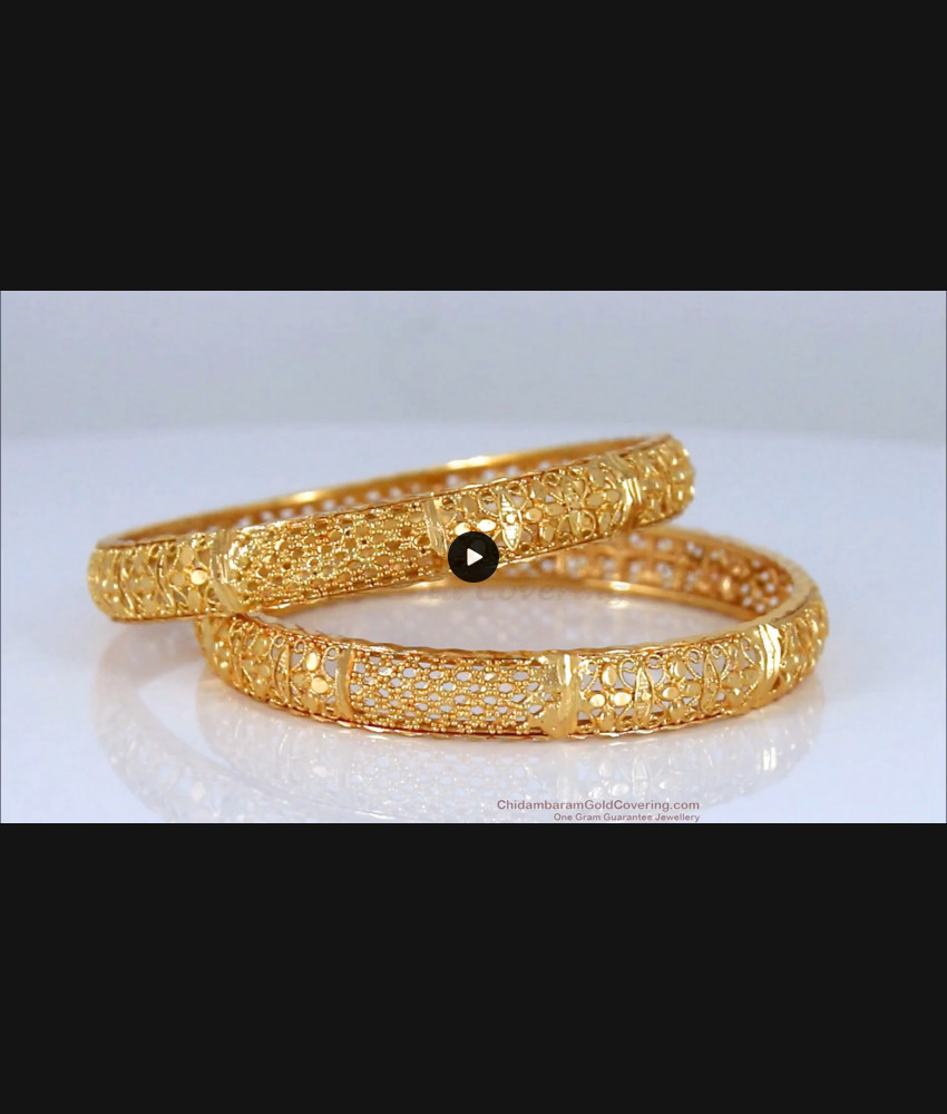 BR1658-2.6 Daily Wear Thick Gold Bangles South Indian Jewelry