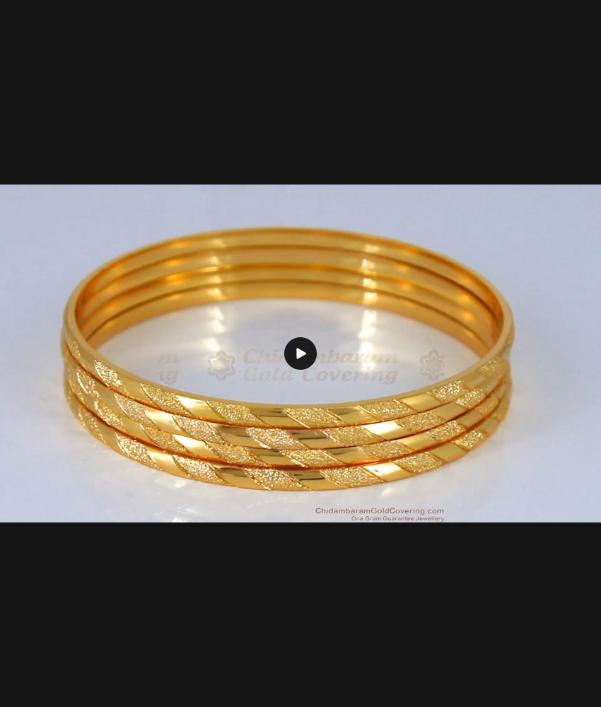 BR1665-2.8 One Gram Gold Bangles For Daily Wear Collection