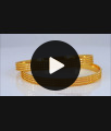 BR1668-2.4 Classical Gold Plated Set Of Two Bangles Daily Wear