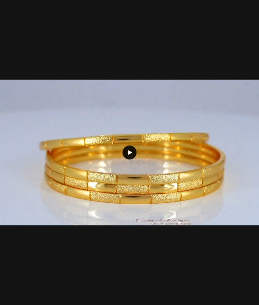 BR1674-2.8 Set of Four One Gram Gold Bangles For Daily Wear Collection