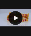 BR1684-2.4 Premium Kemp Stone Ruby Emerald Gold Bangles Collections Bridal Jewelry
