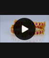 BR1684-2.6 Premium Kemp Stone Ruby Emerald Gold Bangles Collections Bridal Jewelry