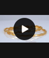 BR1722-2.10 Latest Zig Zag Wave Design Impon Gold Bangle