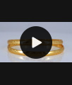 BR1729-2.4 Original Impon Flower Design Gold Bangles Daily Wear