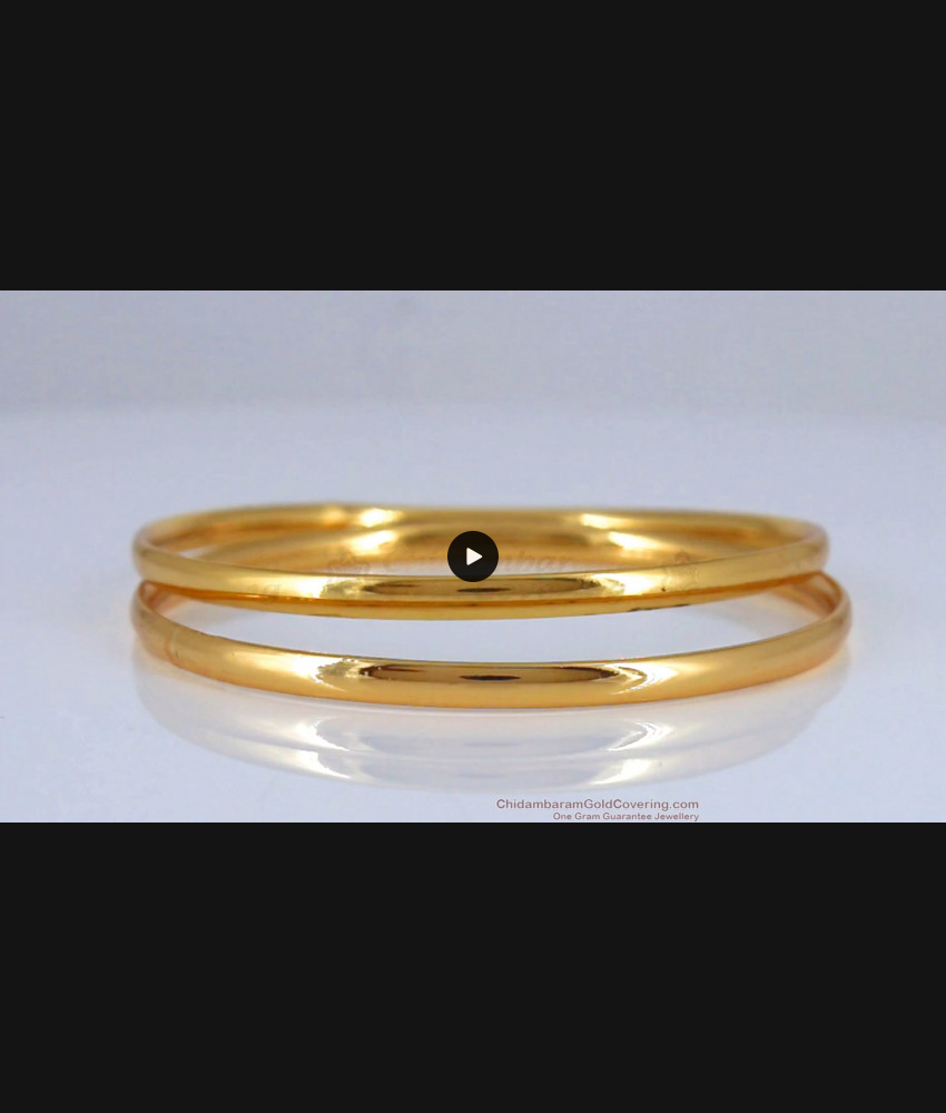 BR1732-2.10 Original Plain Impon Gold Bangles Daily Wear