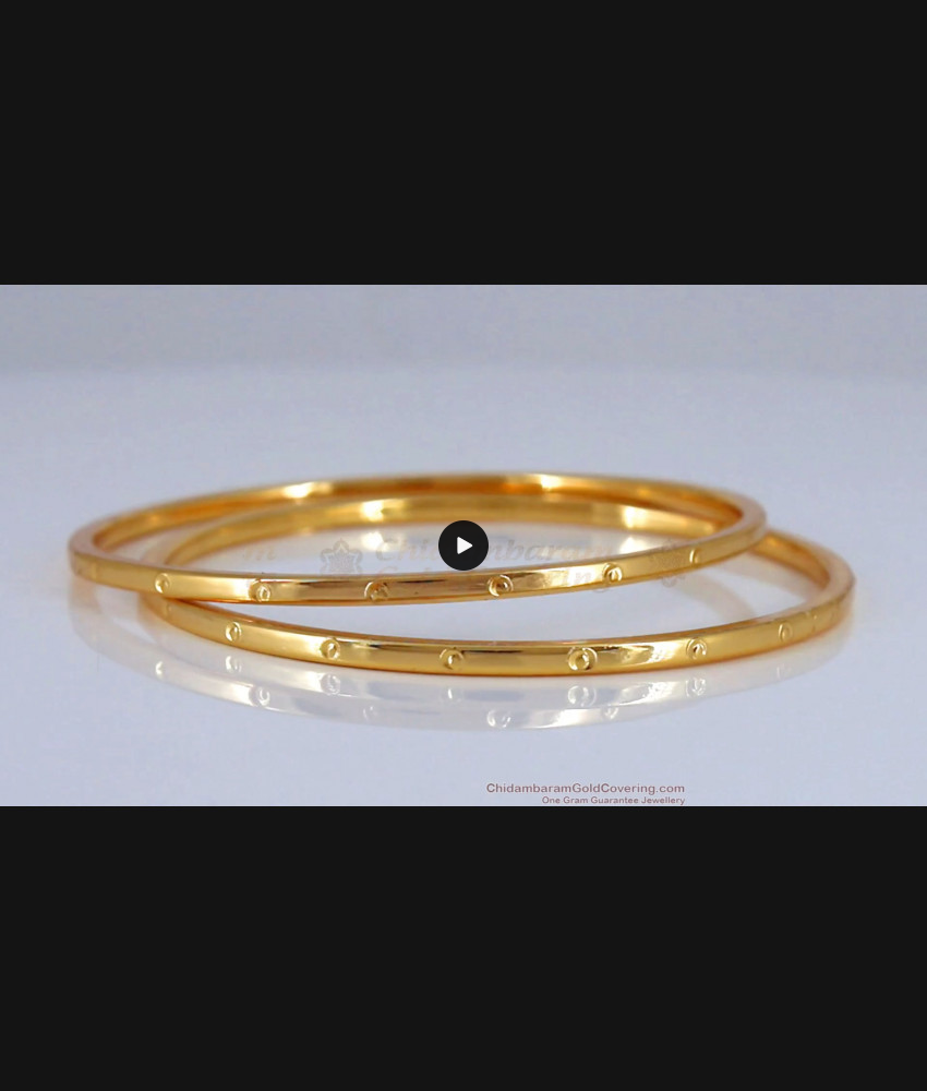 BR1734-2.8 Simple Design Original Impon Gold Bangles Daily Wear