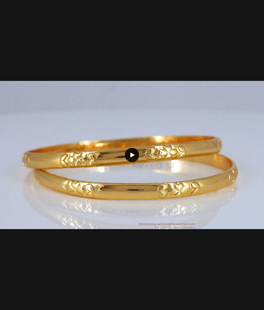 BR1739-2.10 Latest Original Impon Gold Bangle Designs Daily Wear