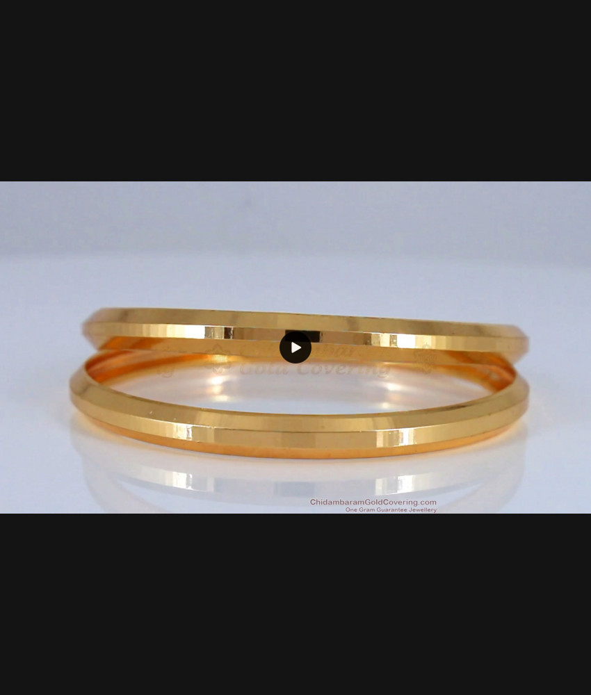 BR1741-2.6 Traditional Plain Original Impon Gold Bangles