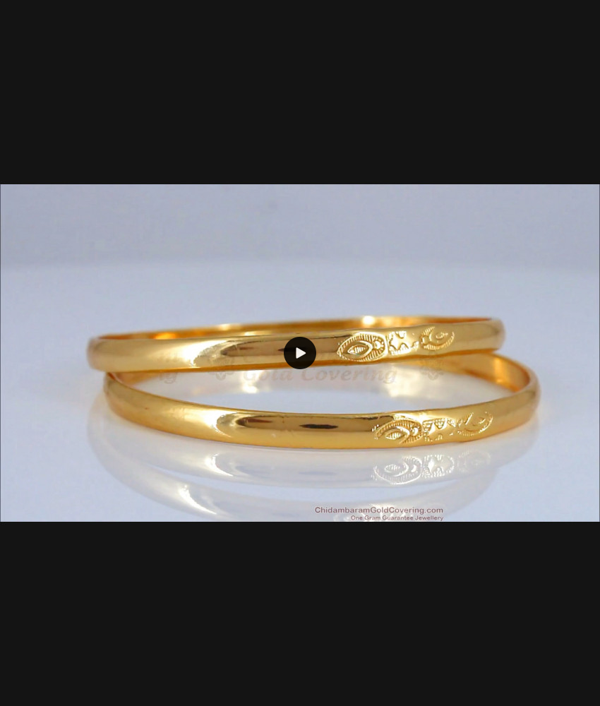 BR1742-2.8 Real Impon Gold Bangle Traditional Design Daily Wear