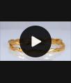 BR1743-2.8 Original Impon Wave Design Gold Bangle Traditional Wear