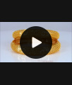 BR1764-2.6 Gold Kada Bangle Collections Handmade Floral Design