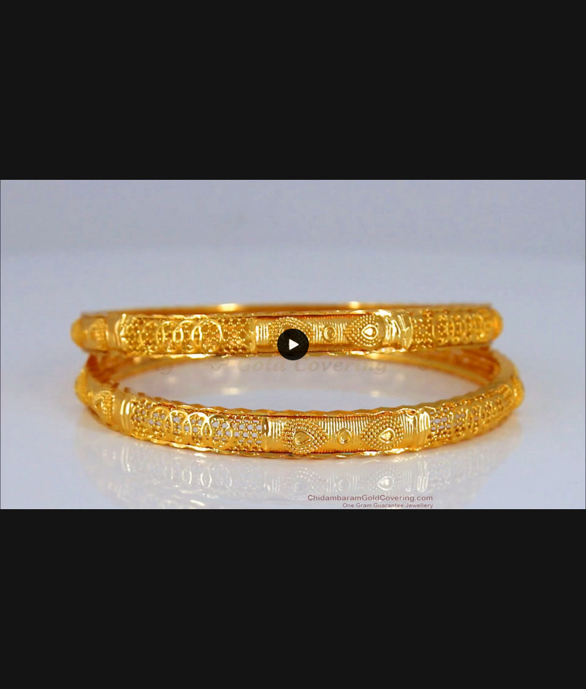 BR1780-2.10 One Gram Gold Traditional Bangle Collections 