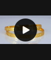 BR1785-2.8 Simple Heart Plain Design Gold Bangle Daily Wear