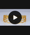 BR1810-2.4 Stylish One Gram Gold Oval Design Bangles Daily Wear