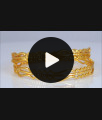 BR1812-2.10 Latest Triple Layer Gold Neli Bangle Collections Daily Wear