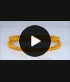 BR1813-2.4 Trendy Gold Murukku Design Bangles Daily Wear