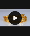 BR1815-2.4 Set of Four Diamond Design Thin Gold Bangles