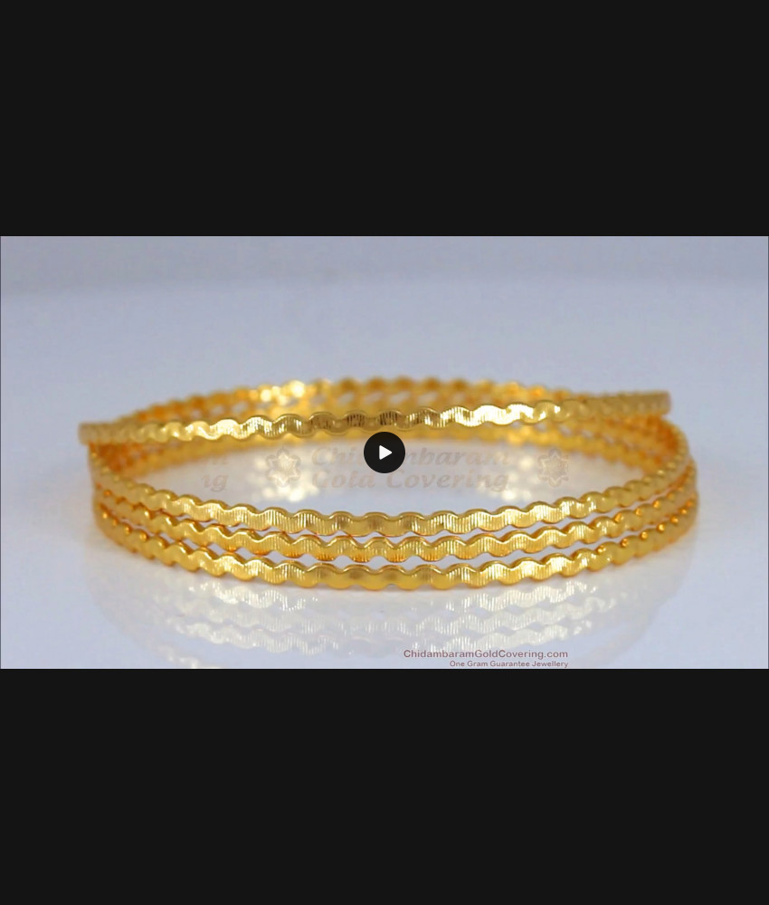 BR1819-2.10 Stylish Thin Curved Gold Neli Bangles Designer Jewelry