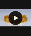 BR1820-2.8 Solid Pattern One Gran Gold Bangles South Indian Jewelry