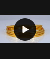 BR1820-2.10 Solid Pattern One Gran Gold Bangles South Indian Jewelry