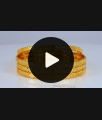 BR1829-2.8 Set Of Four Gold Bangle Smooth Finish Daily Wear