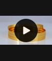 BR1839-2.4 Set Of Four Dotted Plain Gold Bangles Daily Wear