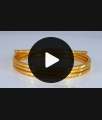 BR1848-2.10 Size Unique Pattern One Gram Gold Daily Use Plain Bangles