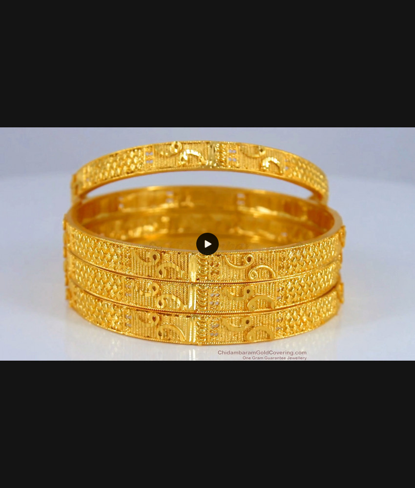 BR1851-2.4 Latest Creative Design Real Gold Forming Bridal Set Bangles Collection