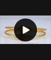 BR1861-2.6 Size Multi Stone Semi Ball Gold Designer Bangles