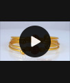 BR1864-2.10 Size Royal Ruby Stone Semi Ball Pattern Gold Bangle Collections