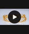 BR1867-2.4 Size One Gram Gold Plated Oval Shaped Bangles Womens Fashion
