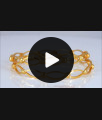 BR1867-2.10 Size One Gram Gold Plated Oval Shaped Bangles Womens Fashion