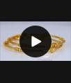 BR1868-2.4 Size Daily Wear Light weight Gold Bangles Womens Fashion