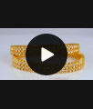 BR1874-2.6 Size Glittering Double Layer Diamond Stone Gold Bangle 